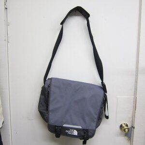 North Face Base Camp Voyager Gray/Black Messenger Bag Approx. 19" x 15"